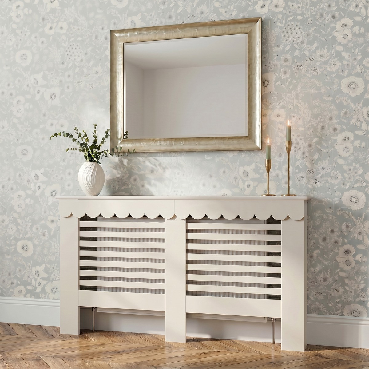 OHS Scallop Radiator Cover - Cream>