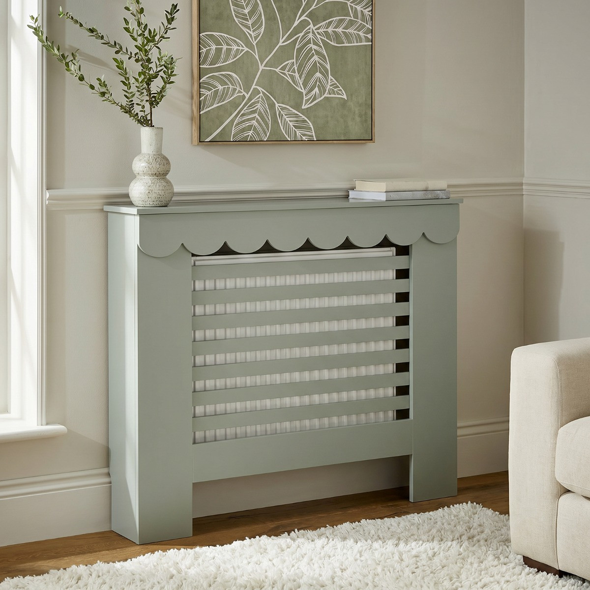 OHS Small Scallop Radiator Cover - Sage>