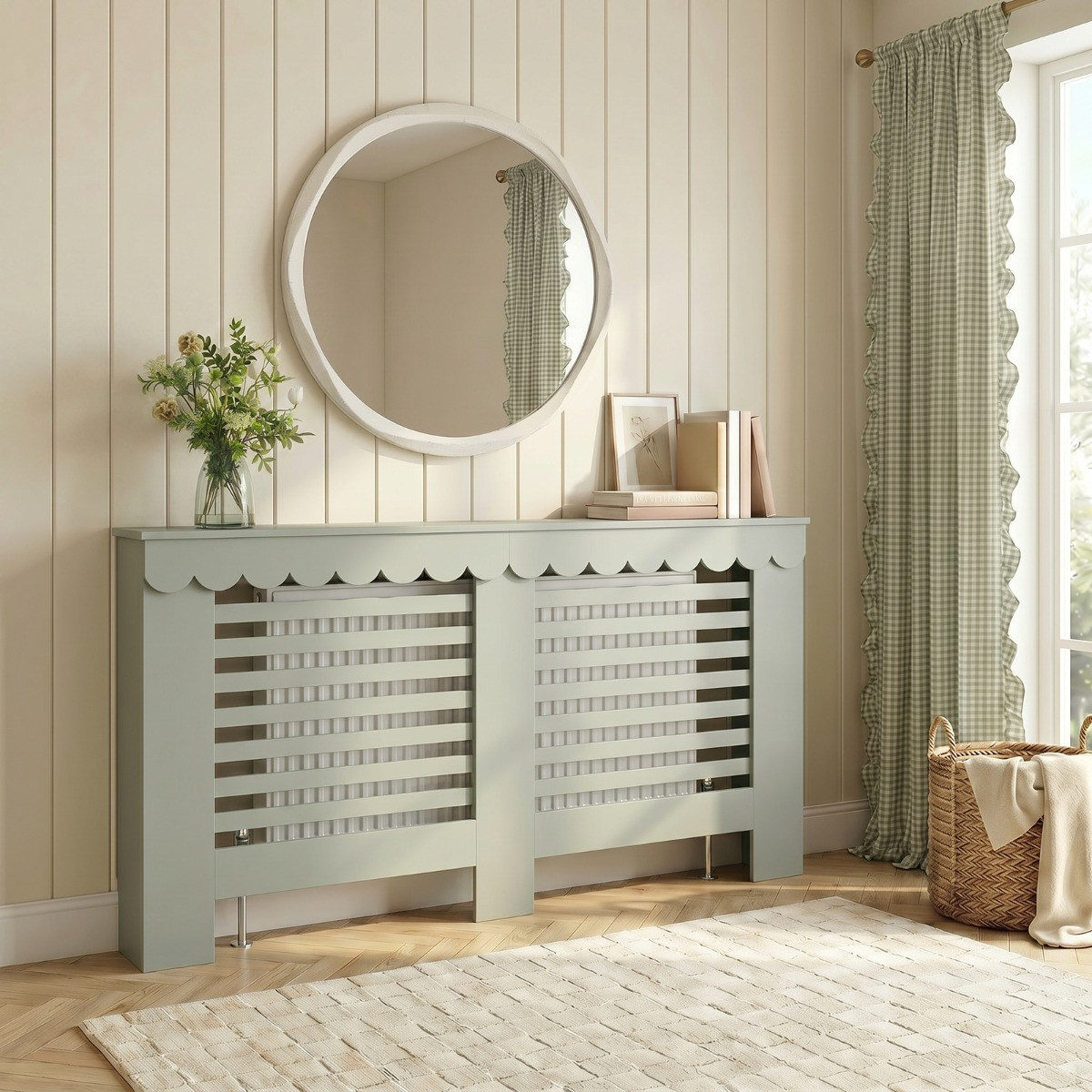 OHS Scallop Radiator Cover - Sage>