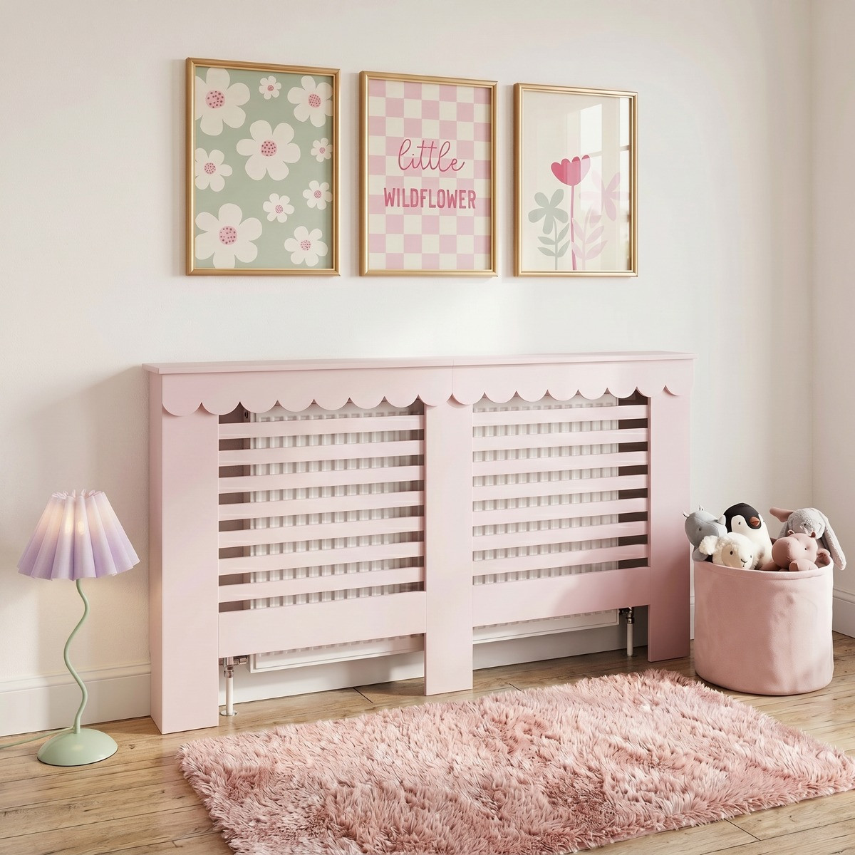 OHS Large Scallop Radiator Cover - Light Pink>