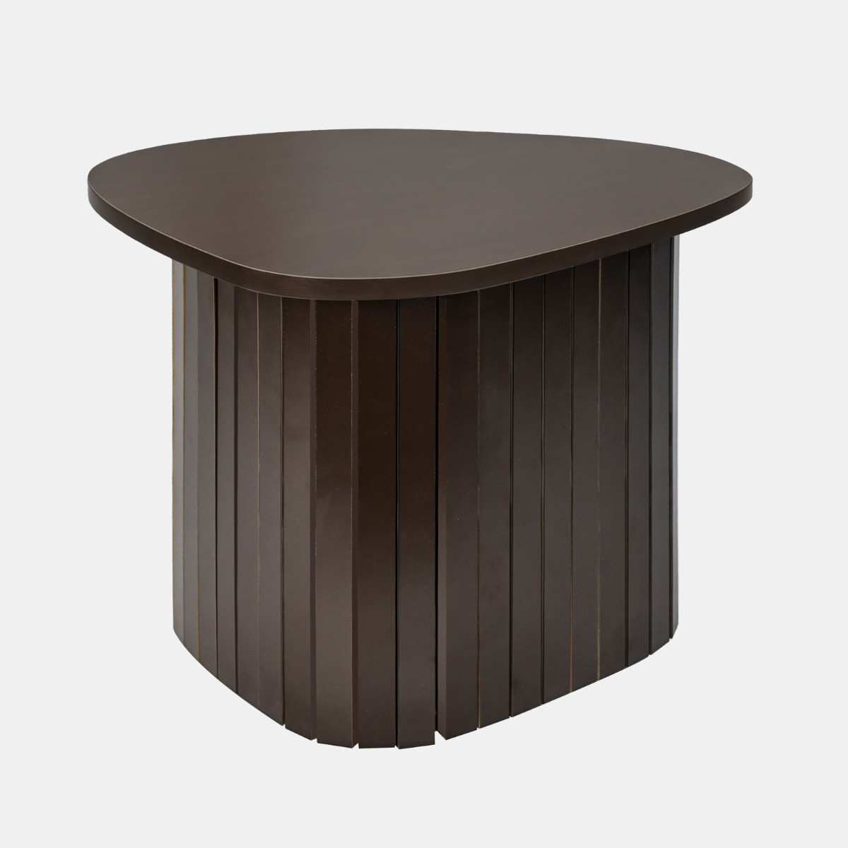 OHS Madison Ribbed Side Table - Chocolate>