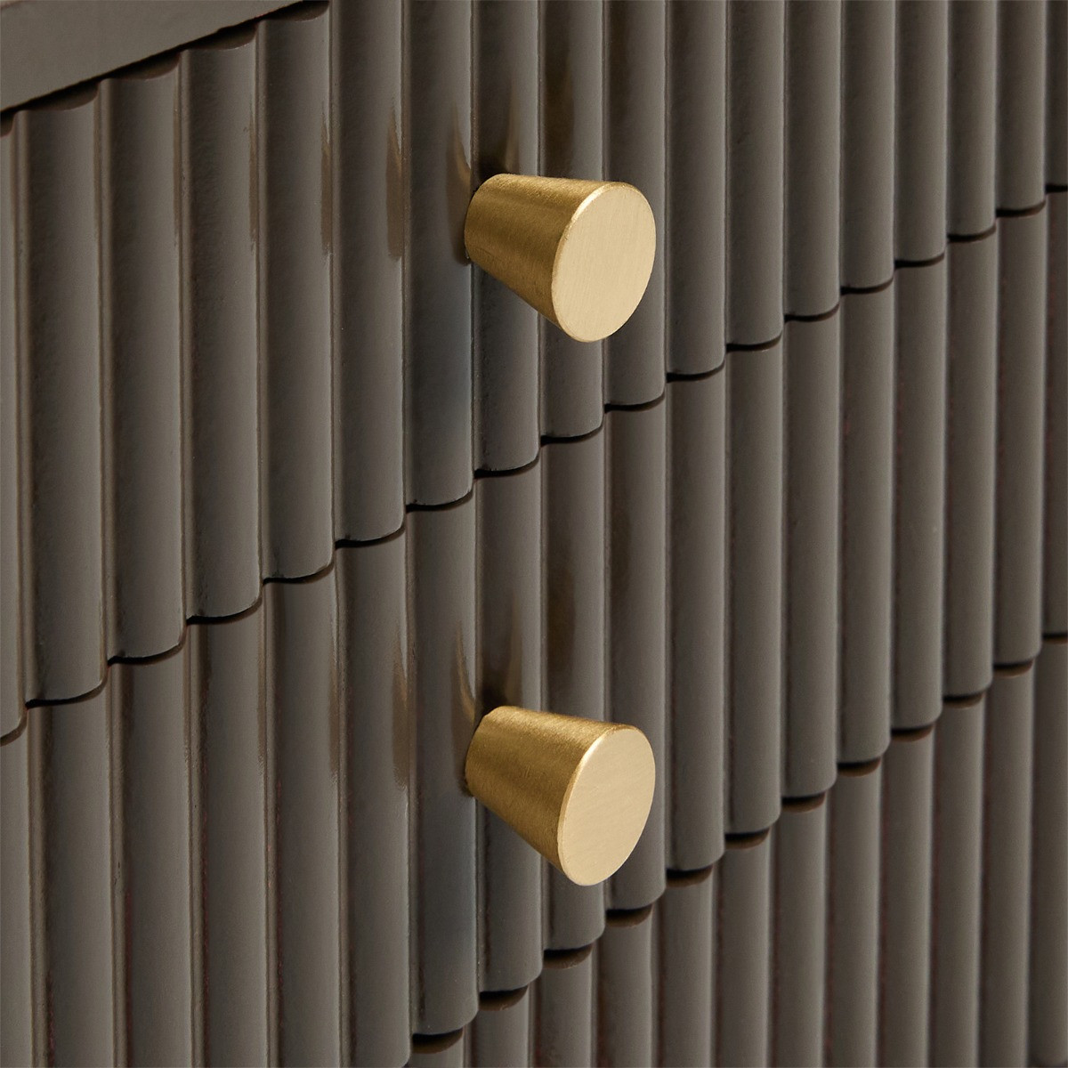 OHS Small Ribbed Desk Drawers - Chocolate>