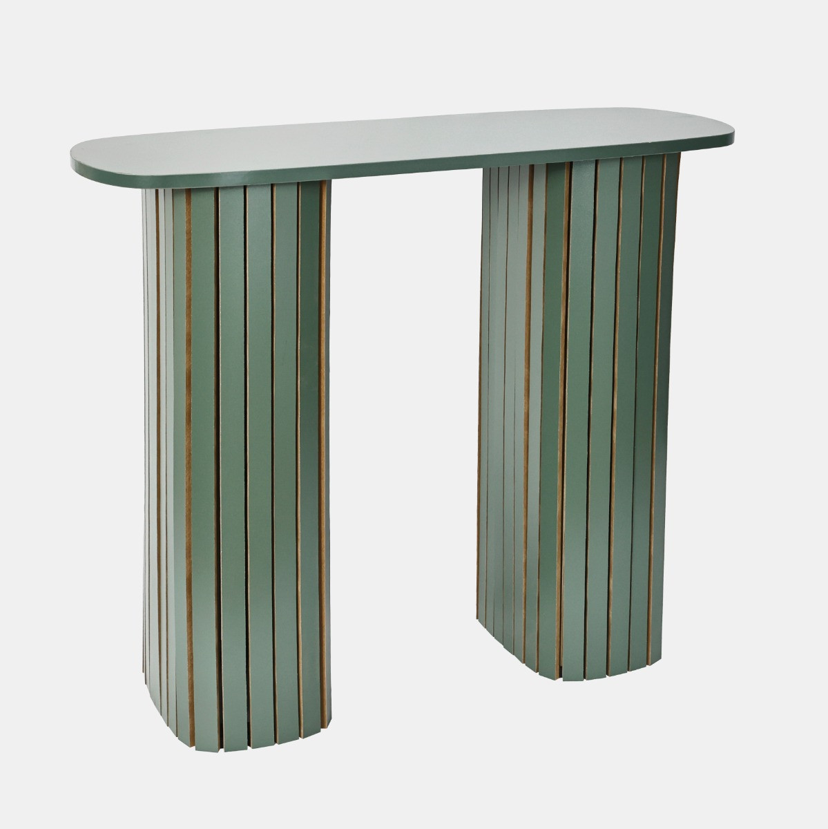 OHS Madison Ribbed Console Table - Woodland Green>