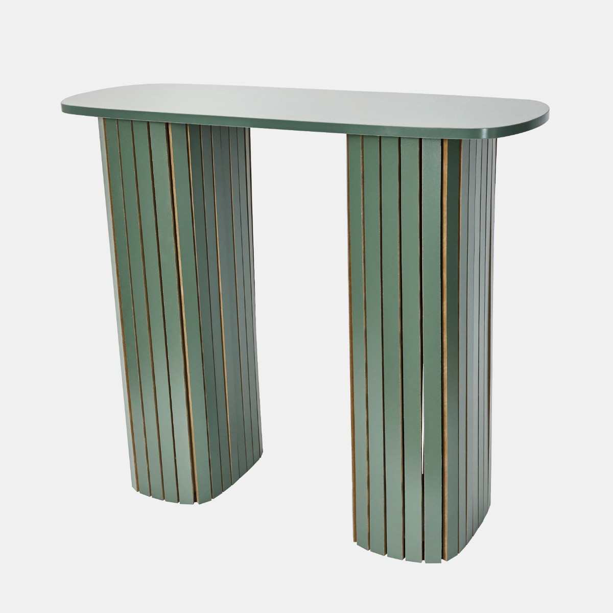 OHS Madison Ribbed Console Table - Woodland Green>