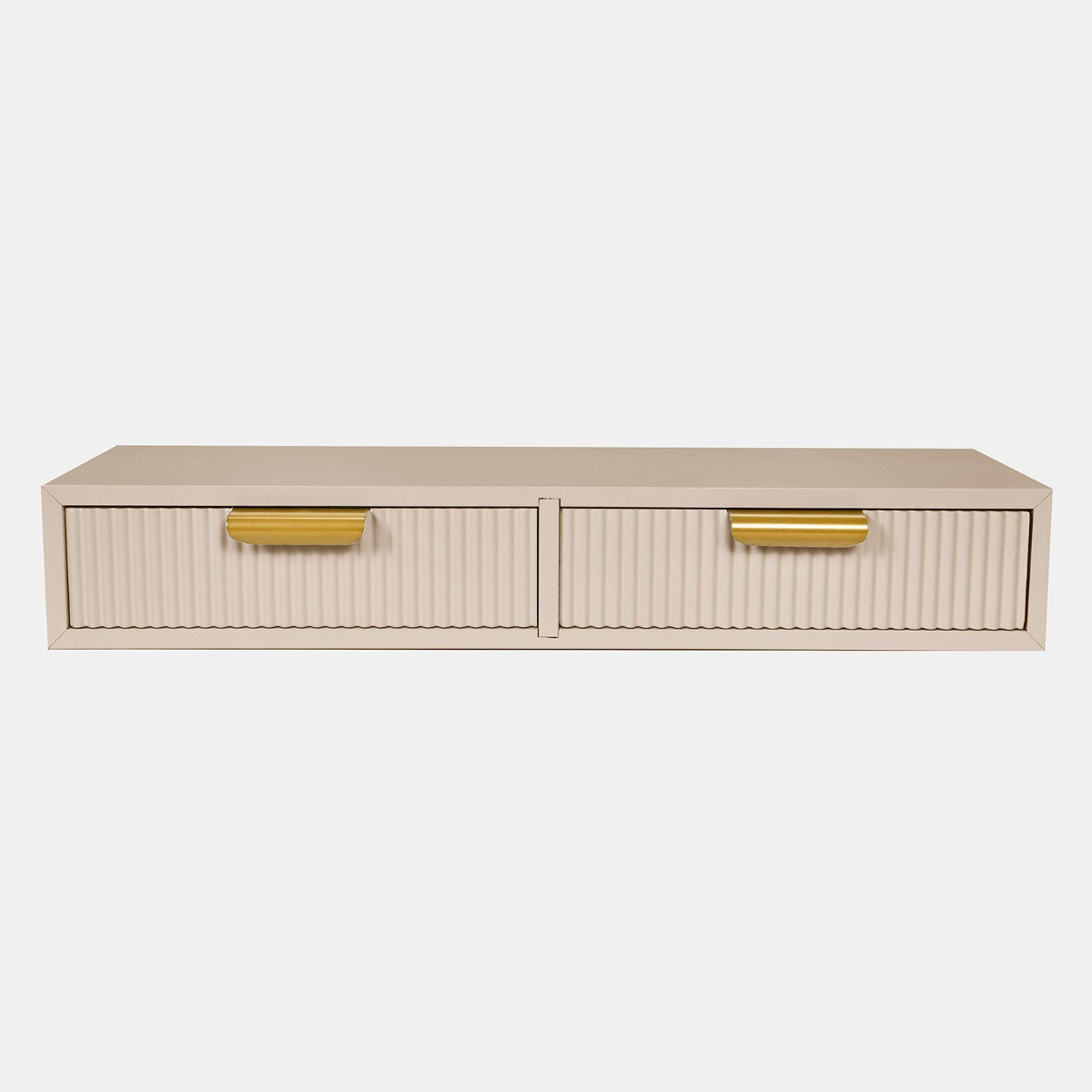 OHS 2-Drawer Ribbed Floating Shelves - Natural>