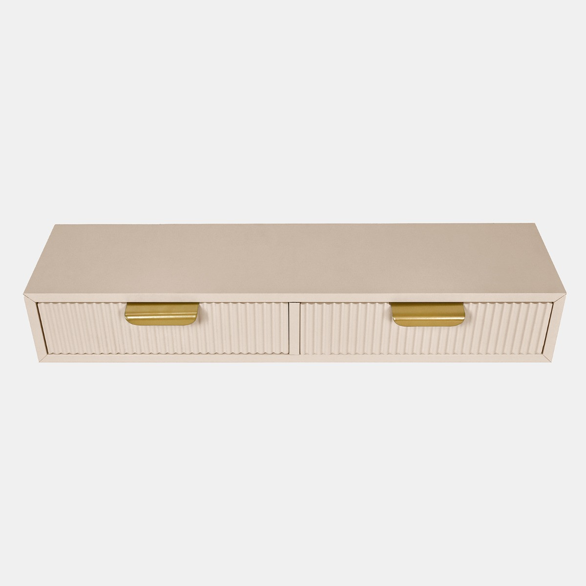 OHS 2-Drawer Ribbed Floating Shelves - Natural>