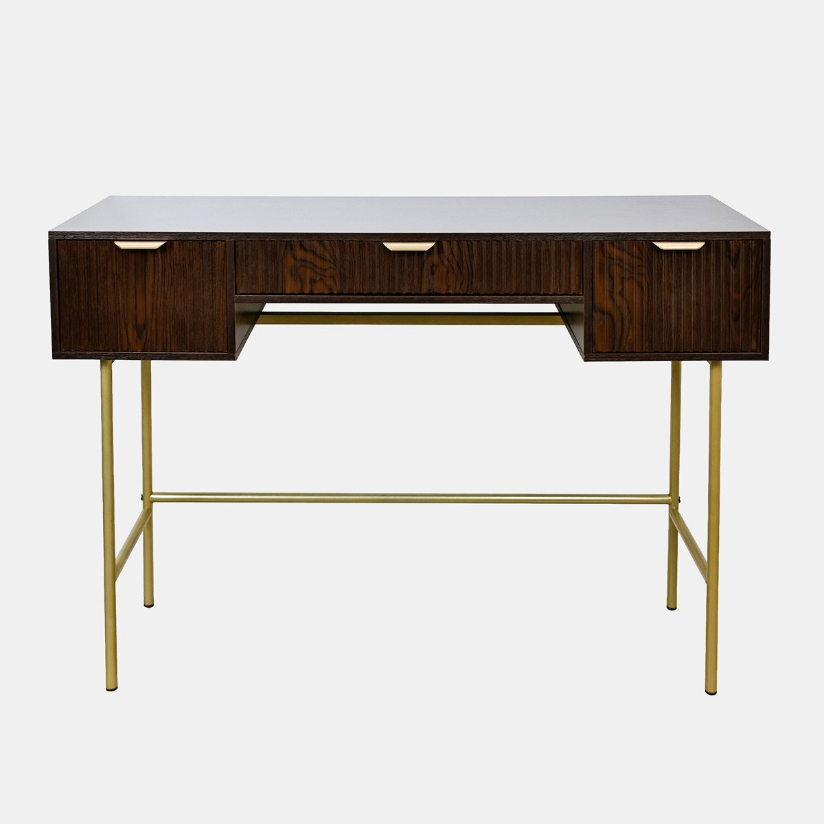 OHS Ribbed Dressing Table - Dark Wood>