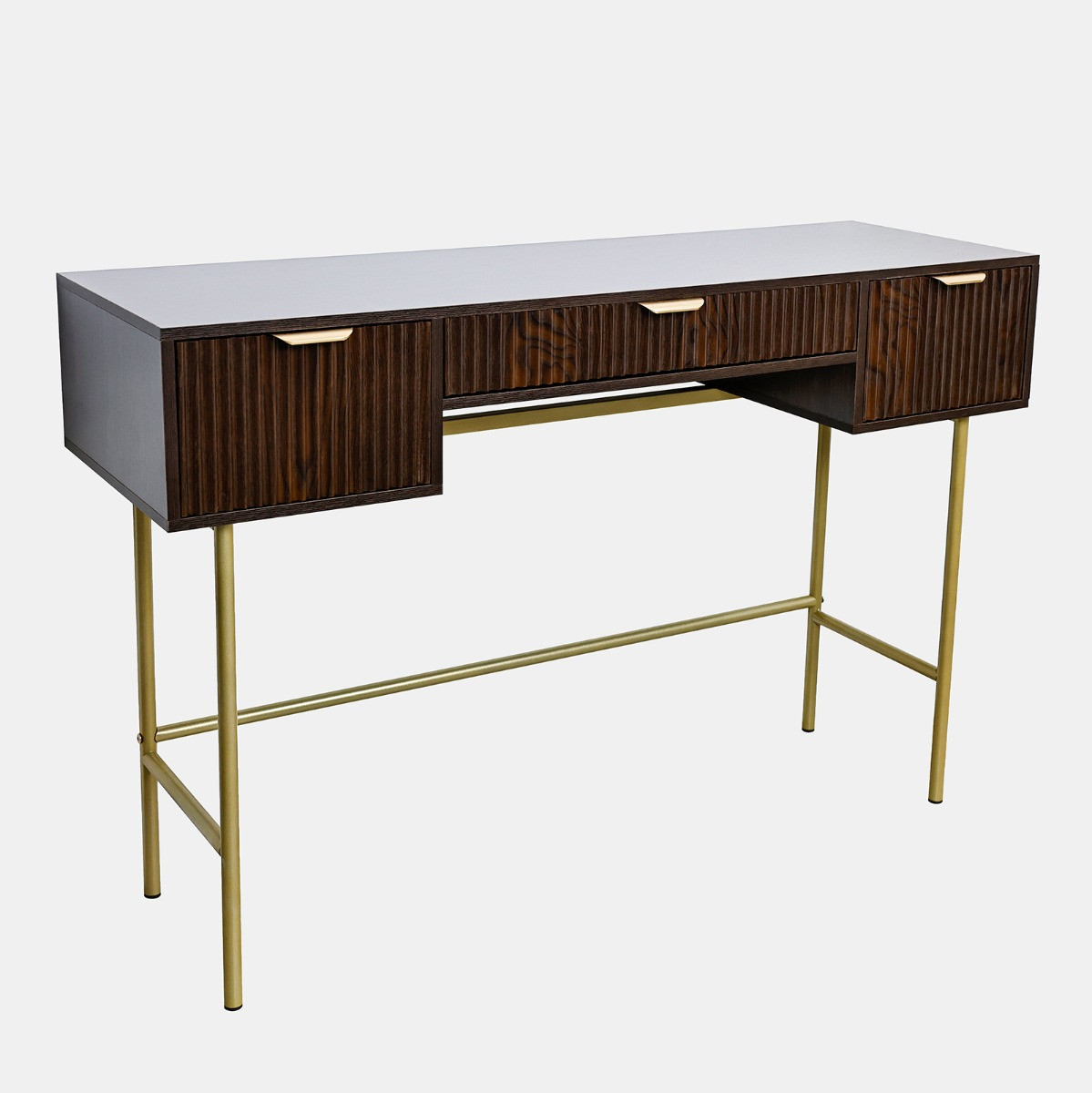 OHS Ribbed Dressing Table - Dark Wood>