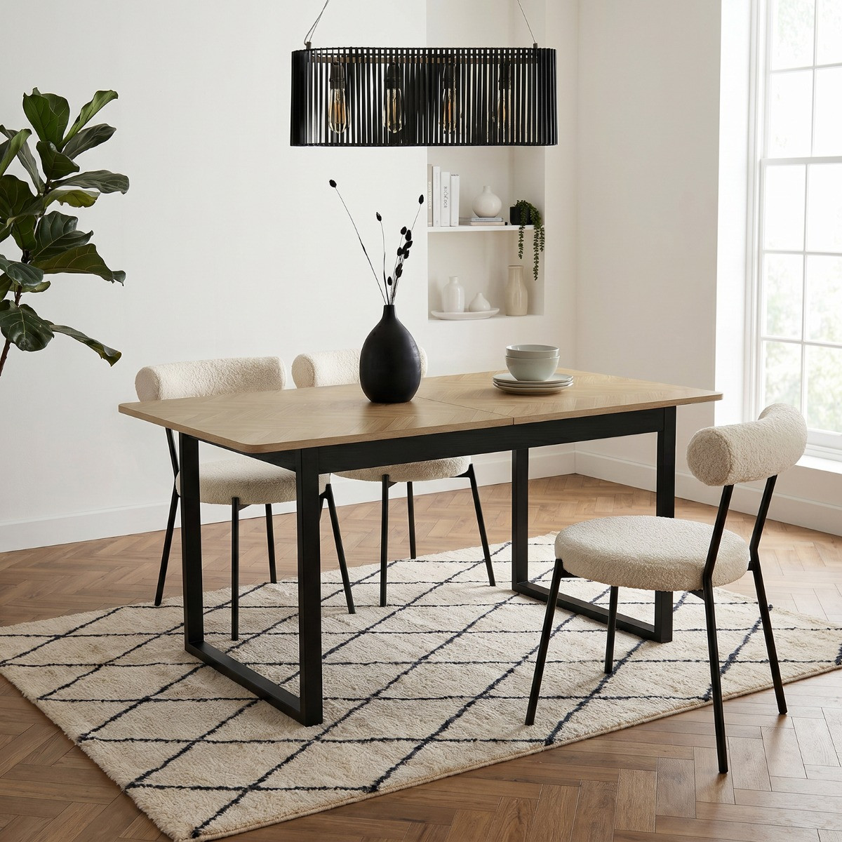 OHS Ava Extendable Dining Table - Light Wood>