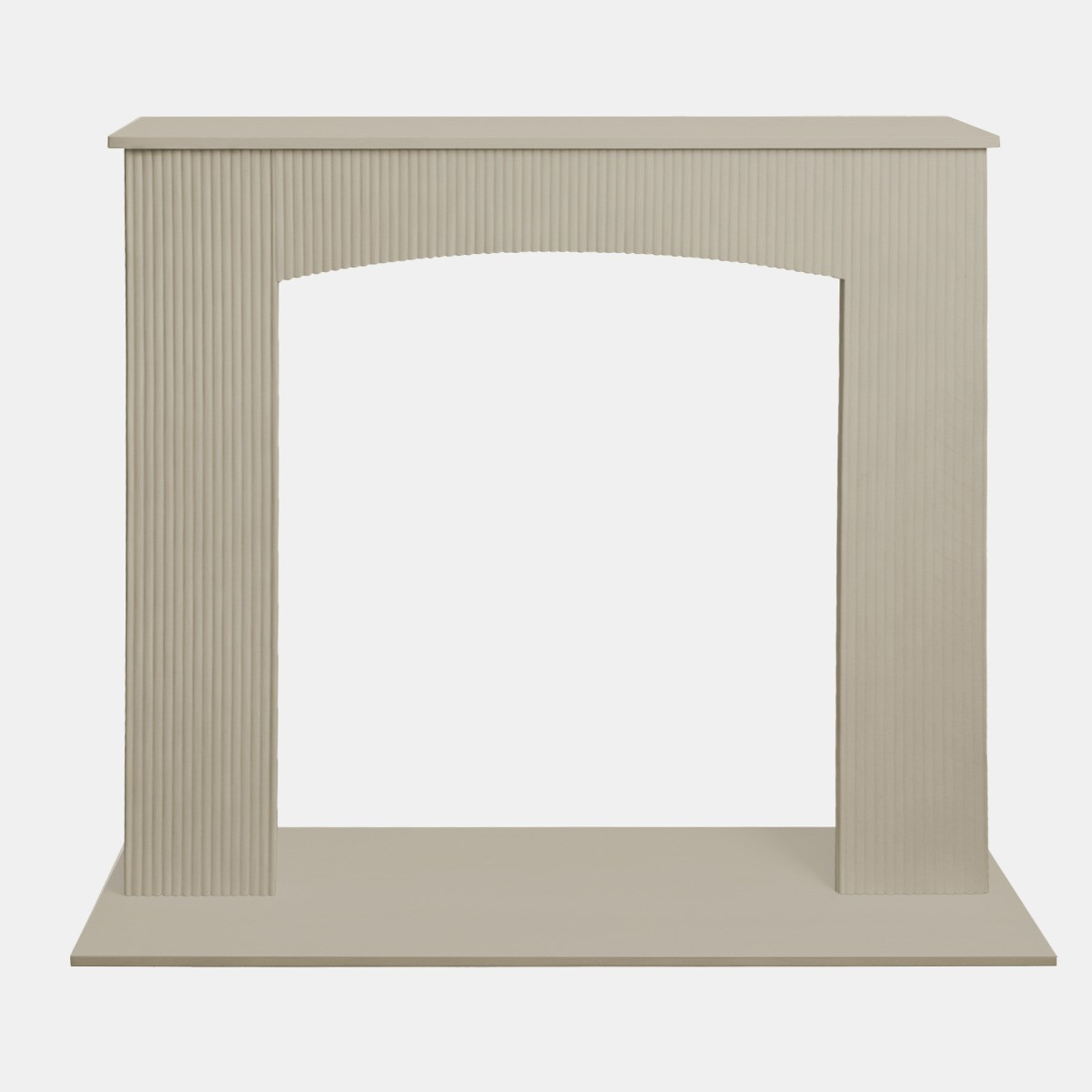 OHS Ribbed Electric Fireplace Surround - Natural>