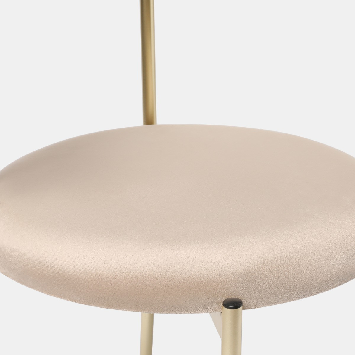 OHS Velvet Dining Chair - Natural/Gold>