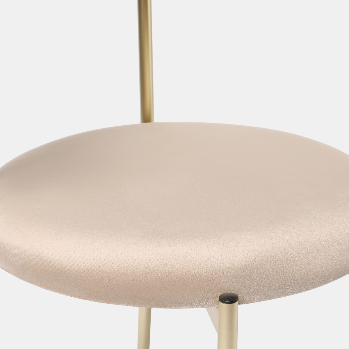 OHS Velvet Dining Chair - Natural/Gold>