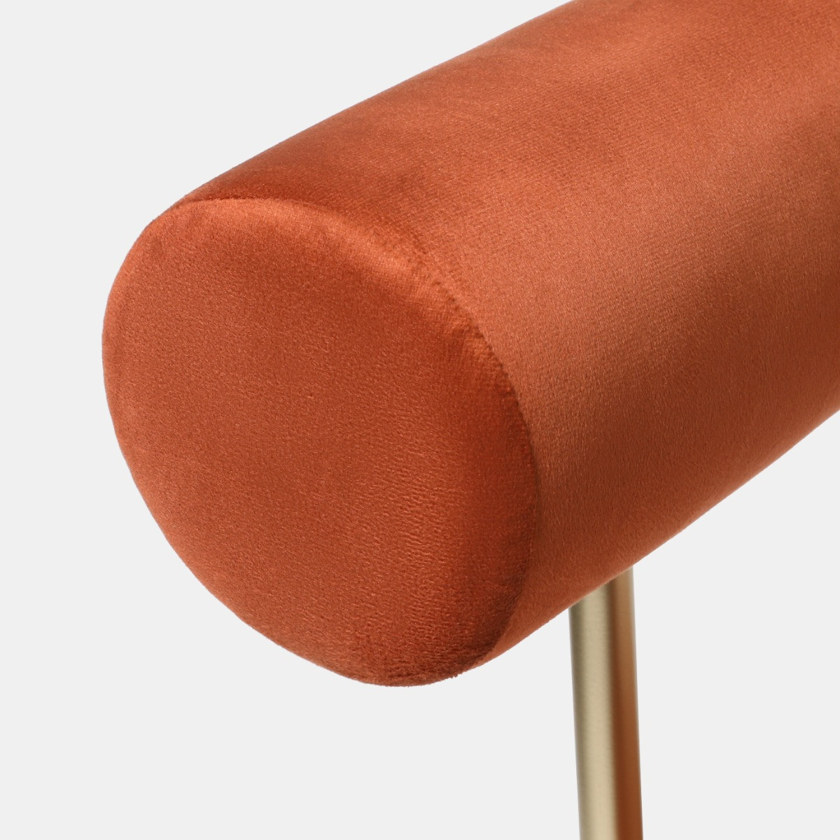OHS Velvet Dining Chair - Rust/Gold>