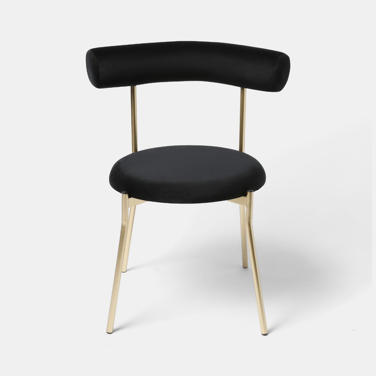 OHS Velvet Dining Chair - Black/Gold>