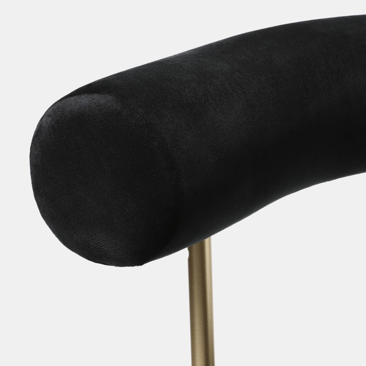 OHS Velvet Dining Chair - Black/Gold>