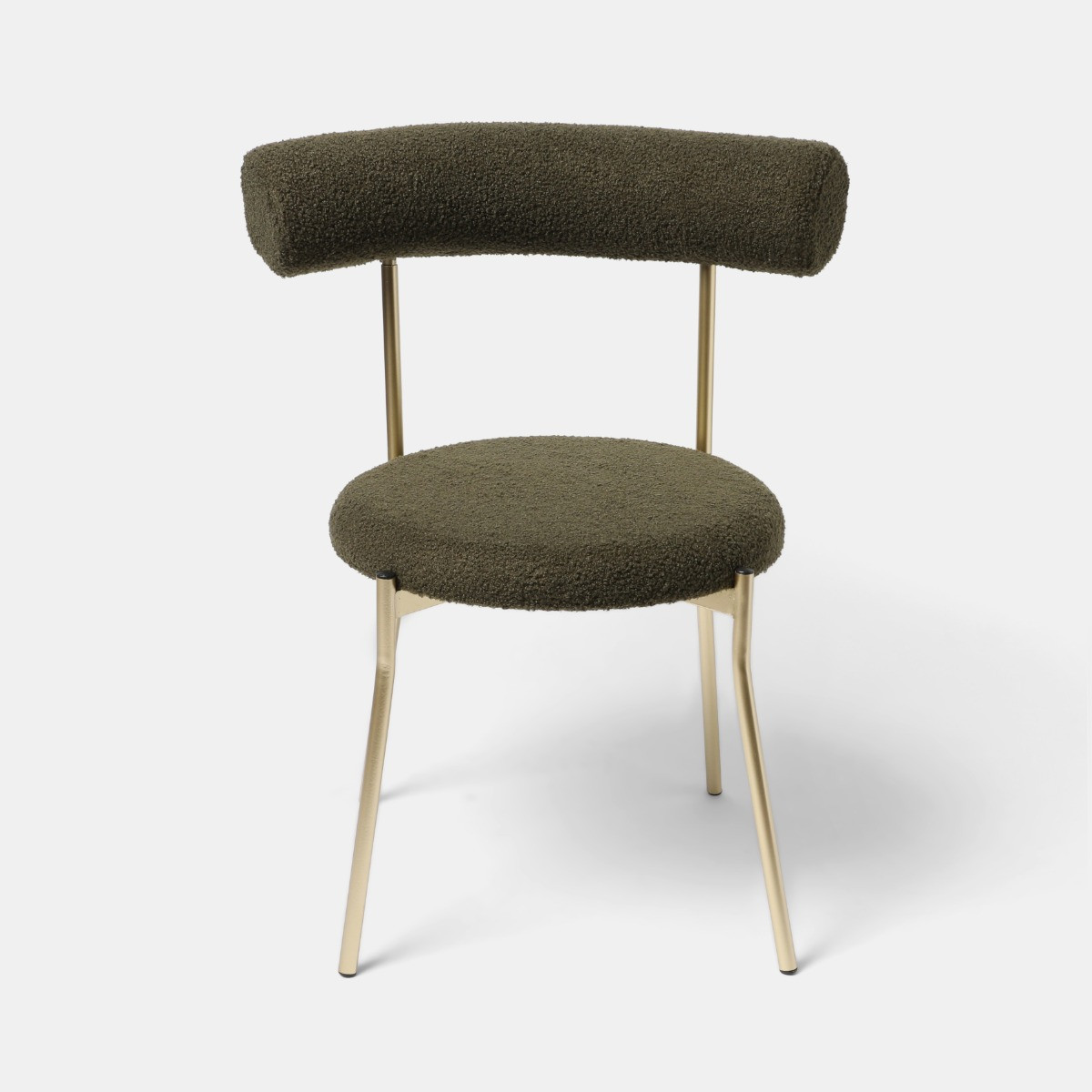 OHS Boucle Dining Chair - Green/Gold>