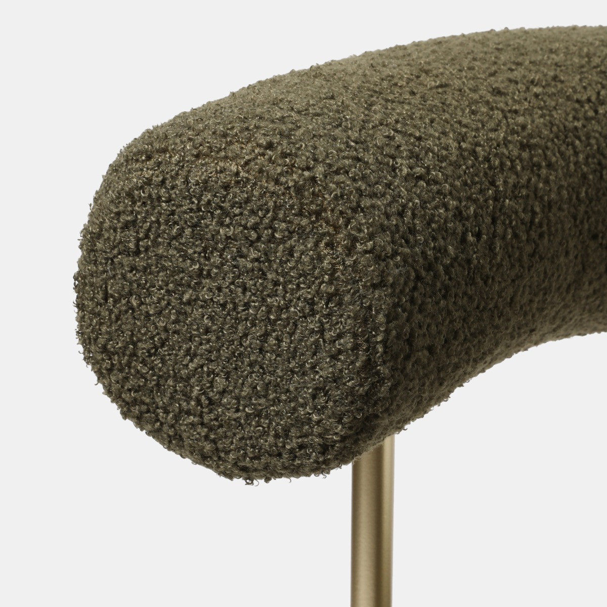OHS Boucle Dining Chair - Green/Gold>