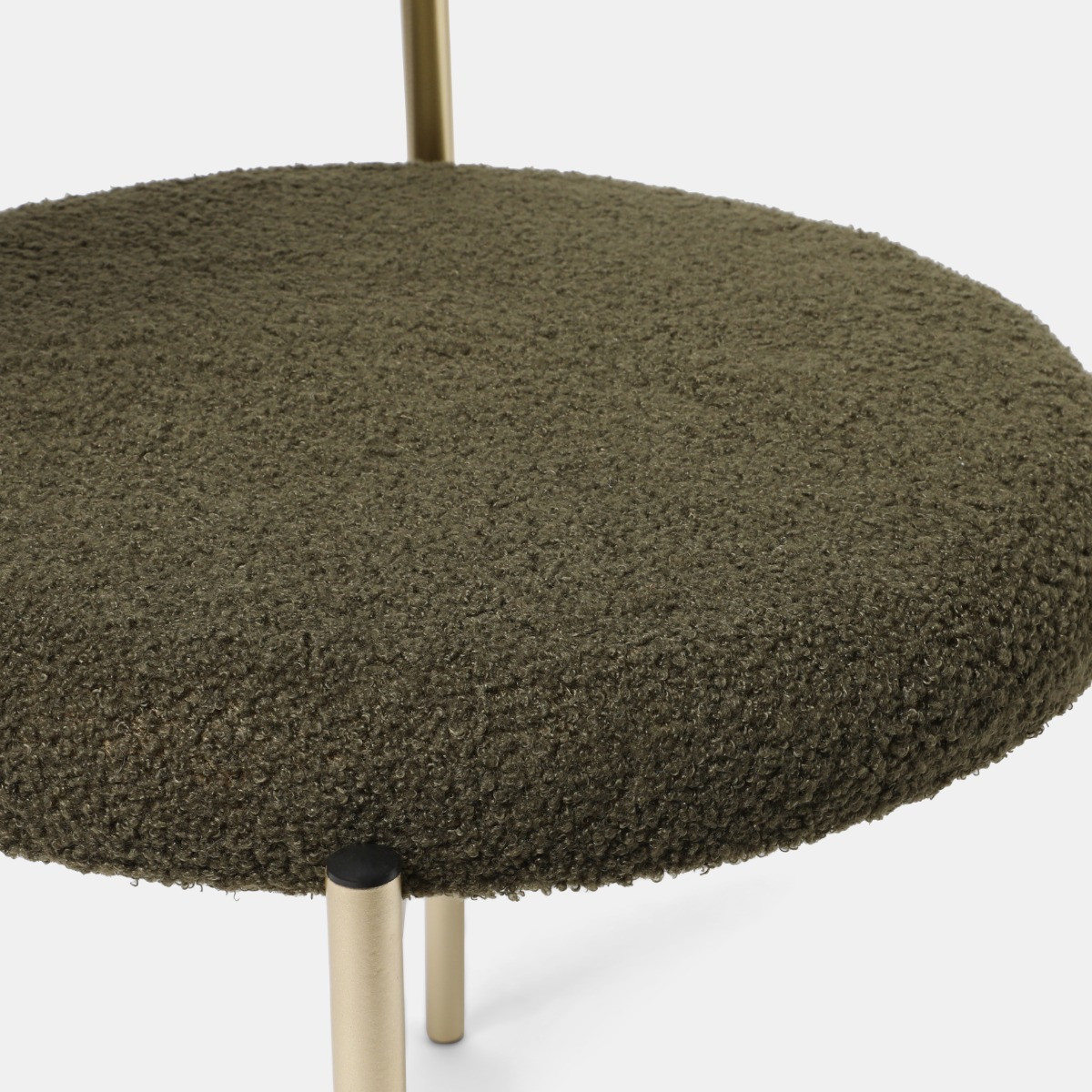 OHS Boucle Dining Chair - Green/Gold>