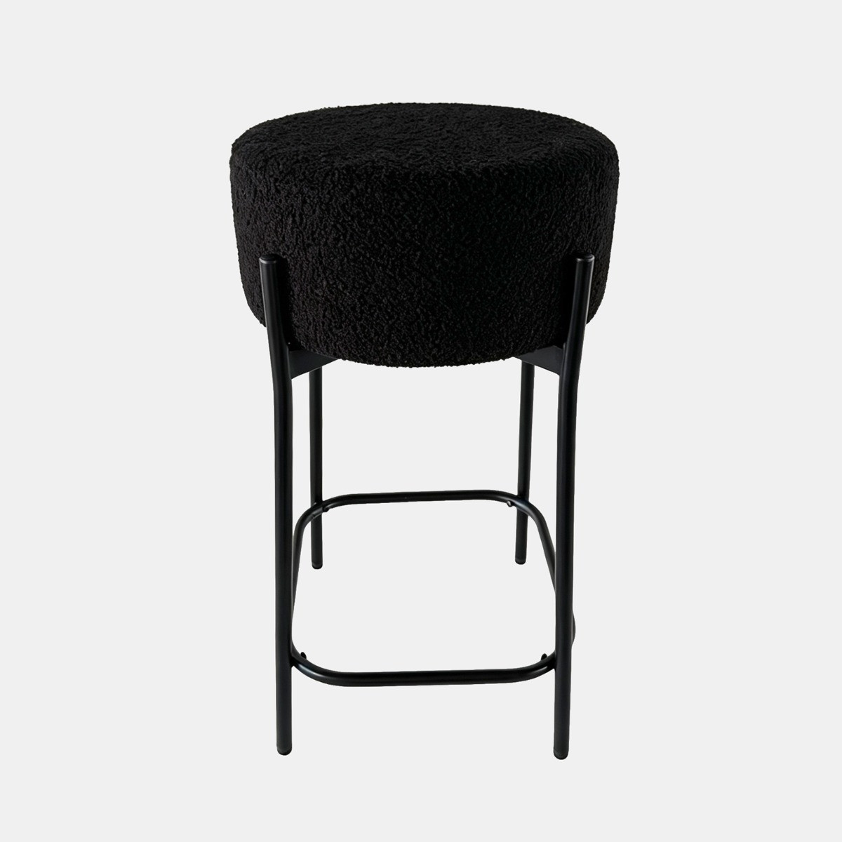 OHS Boucle Bar Stool - Black>