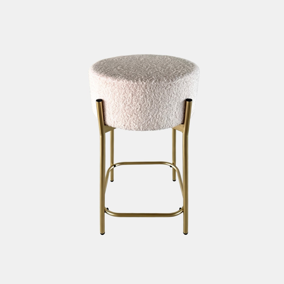 OHS Boucle Bar Stool - White/Gold>