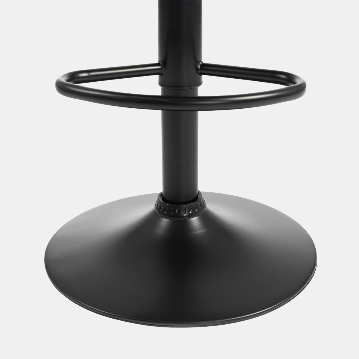 OHS Set of 2 Adjustable Boucle Bar Stools - Black>