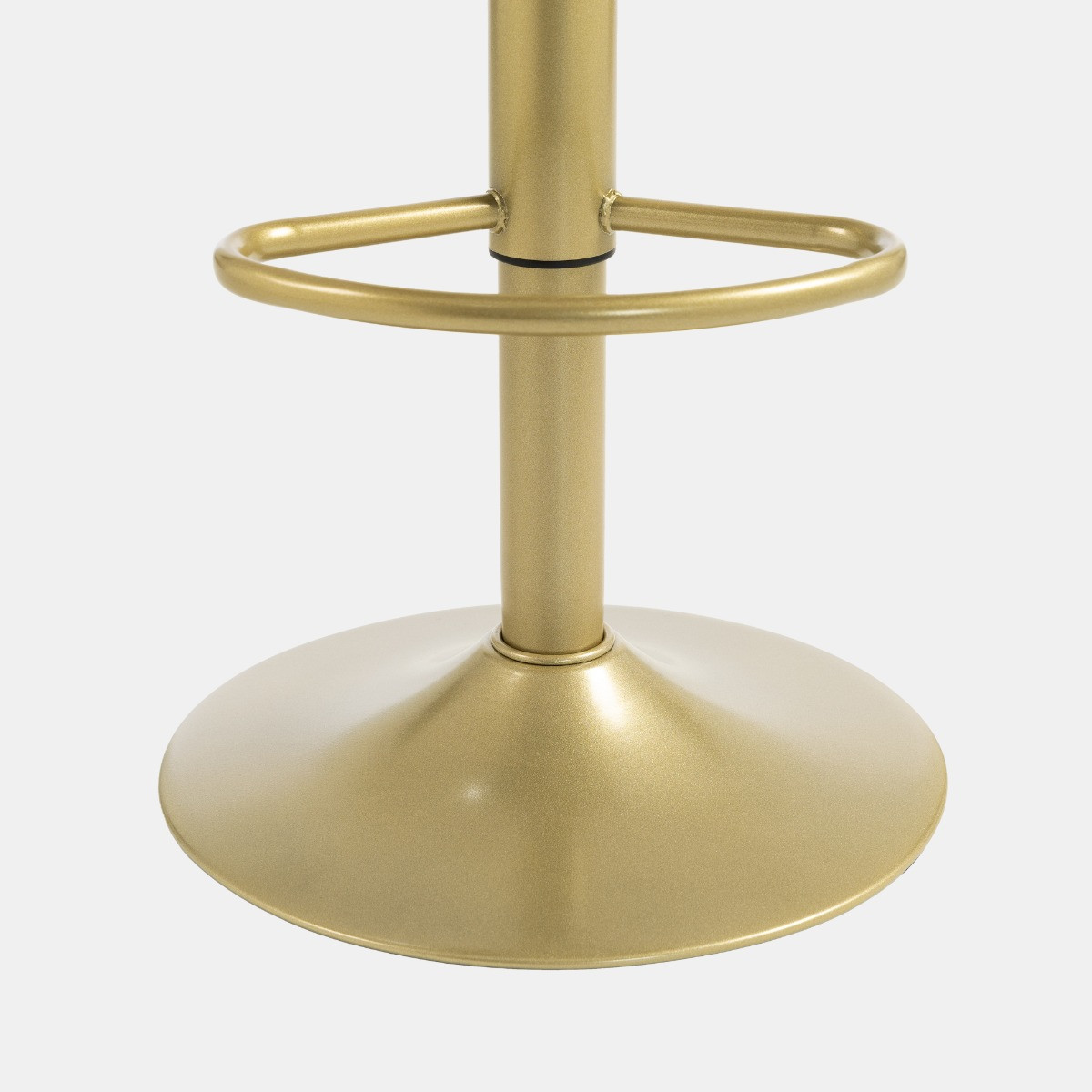 OHS Set of 2 Adjustable Velvet Bar Stools - Rust/Gold>