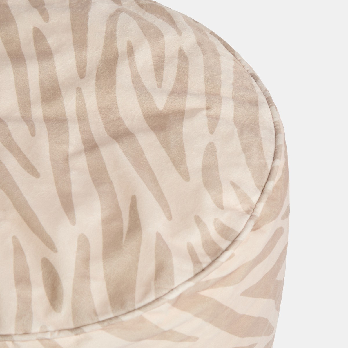 OHS Zebra Print Footstool - Natural>