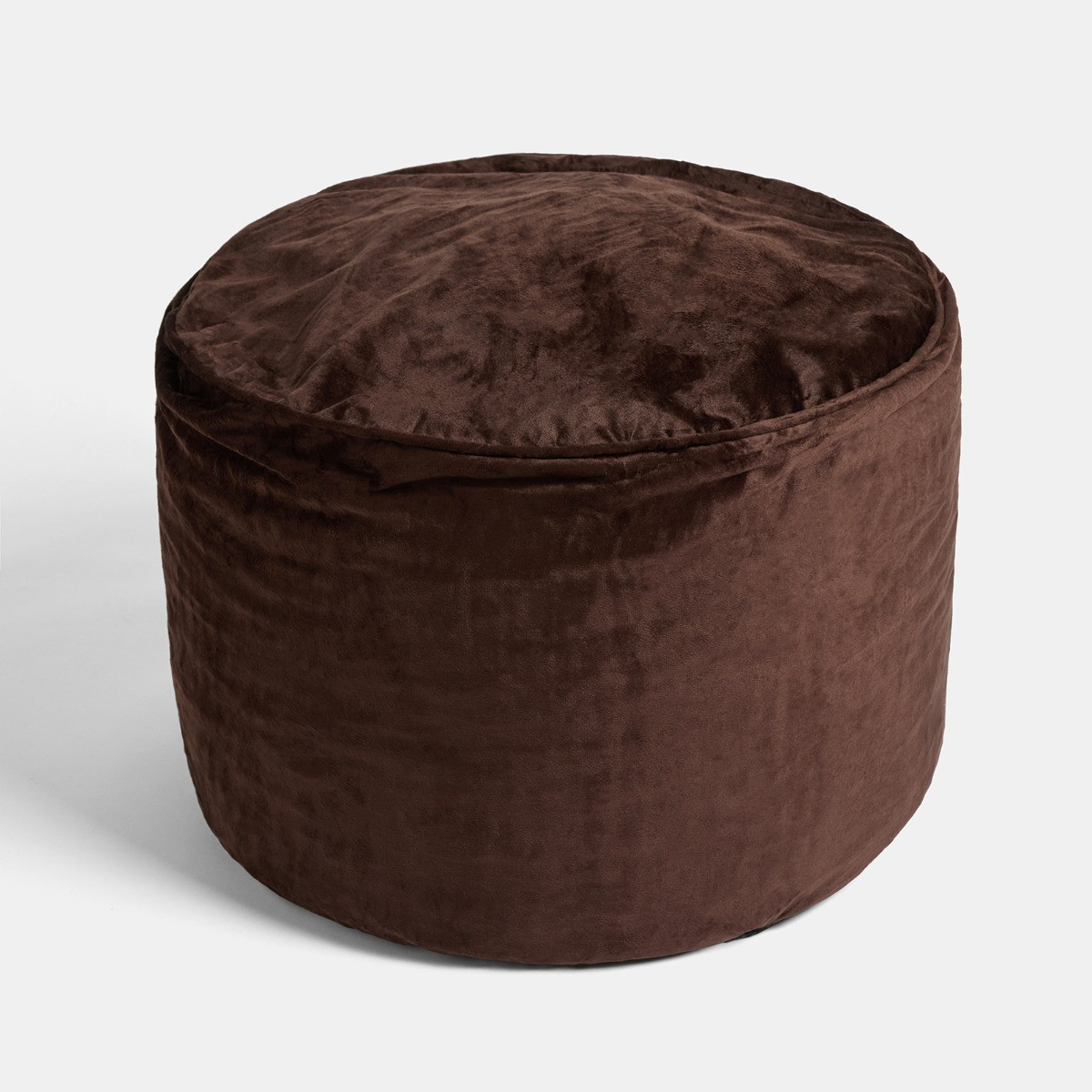 OHS Matte Velvet Footstool - Chocolate>