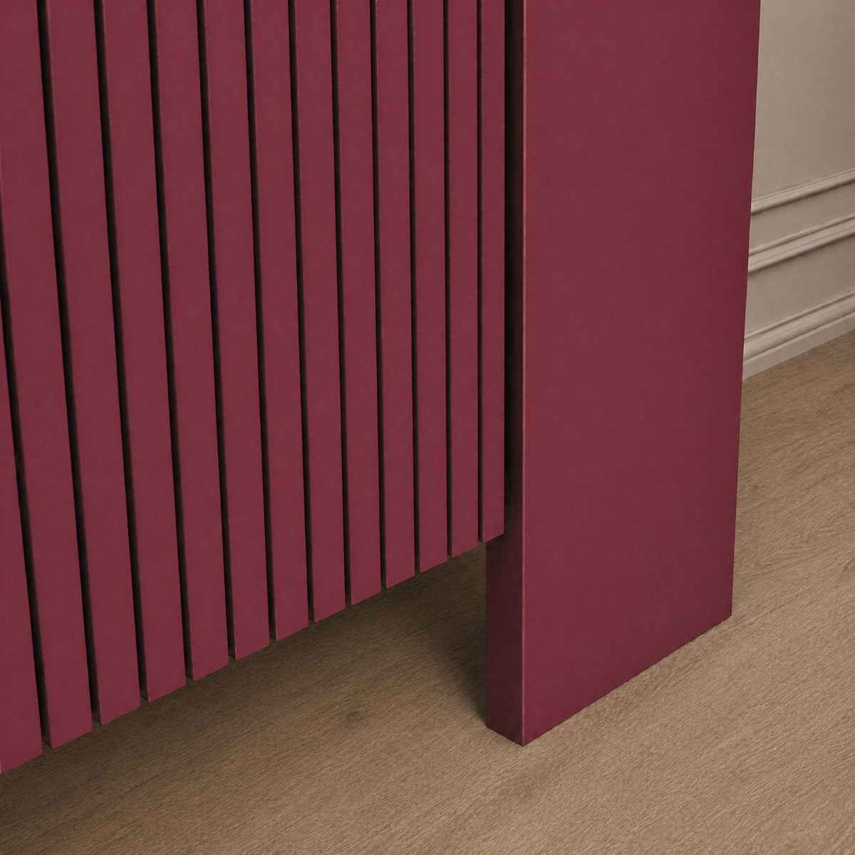 OHS Ribbed Radiator Cover, Deep Berry - Small>