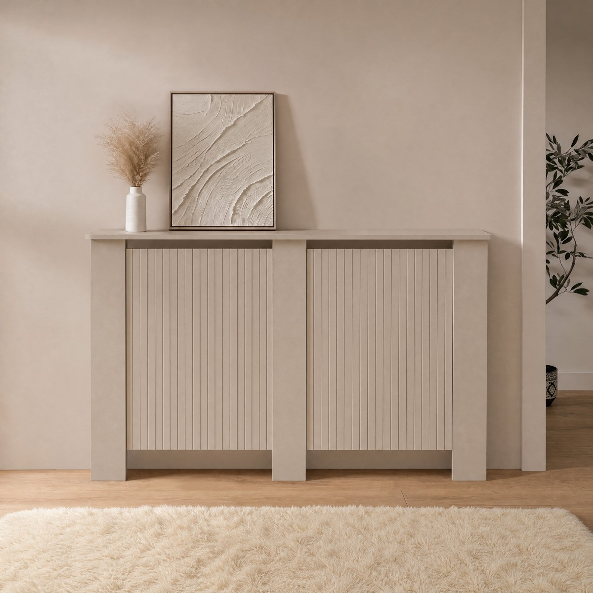 OHS Ribbed Radiator Cover - Stone>