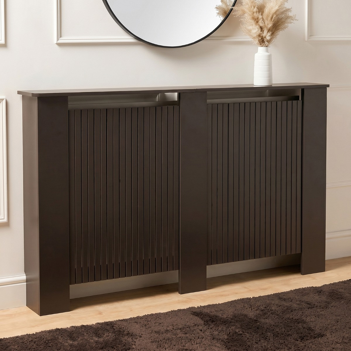 OHS Ribbed Radiator Cover - Chocolate>