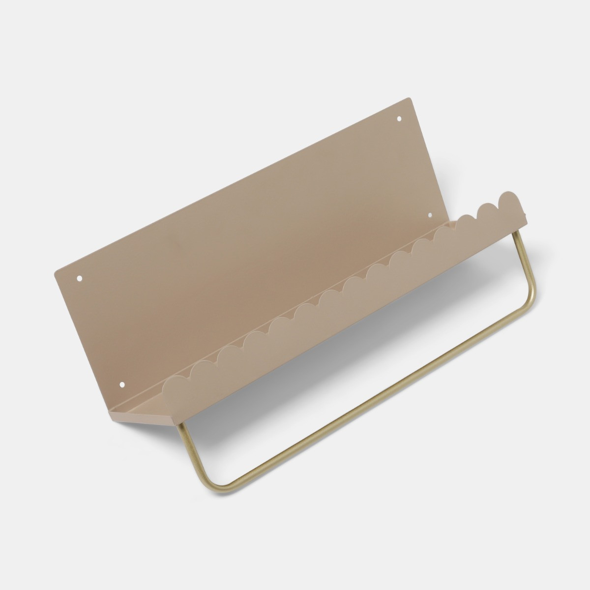 OHS Wall Mounted Scallop Towel Rail - Natural>