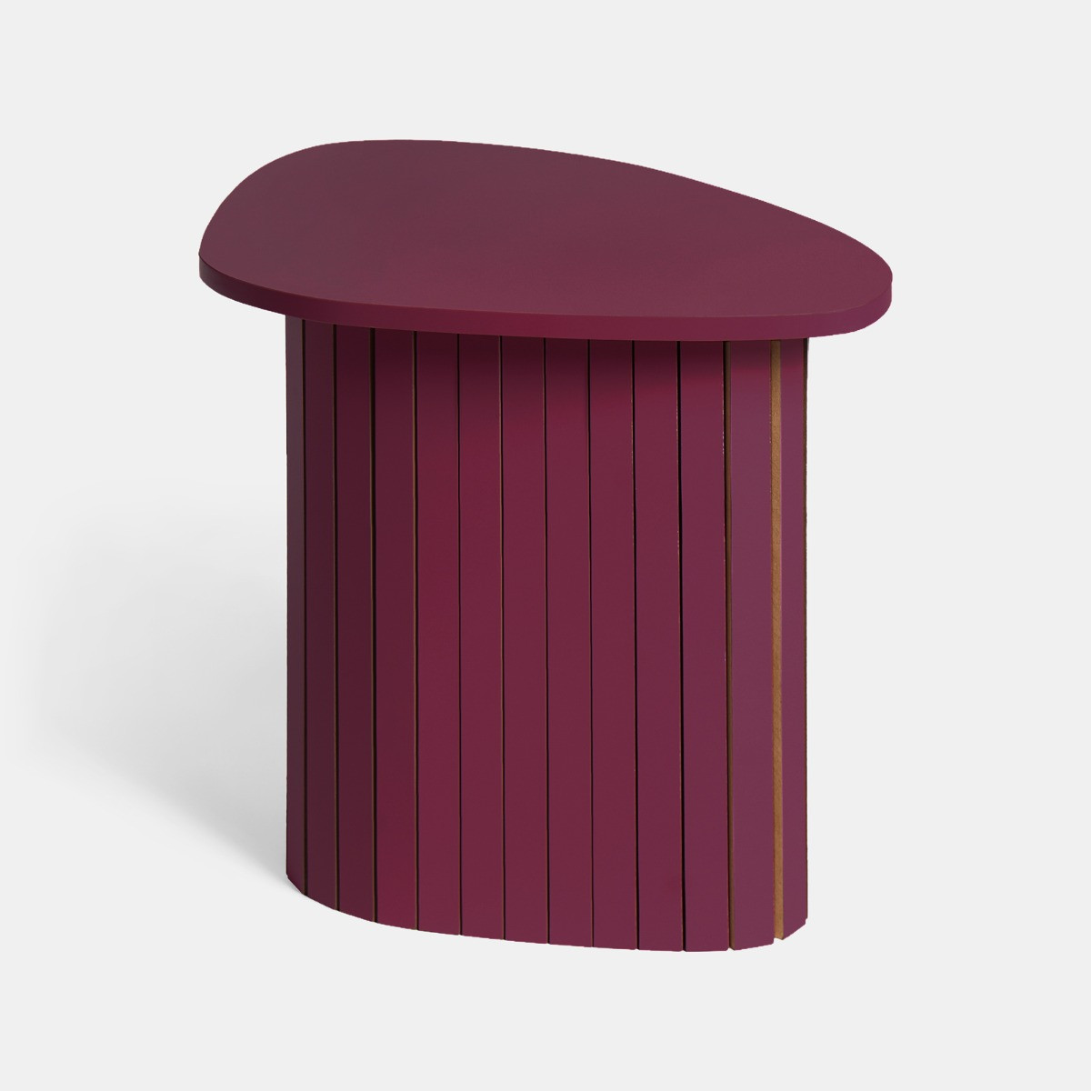 OHS Madison Ribbed Side Table - Dark Berry>