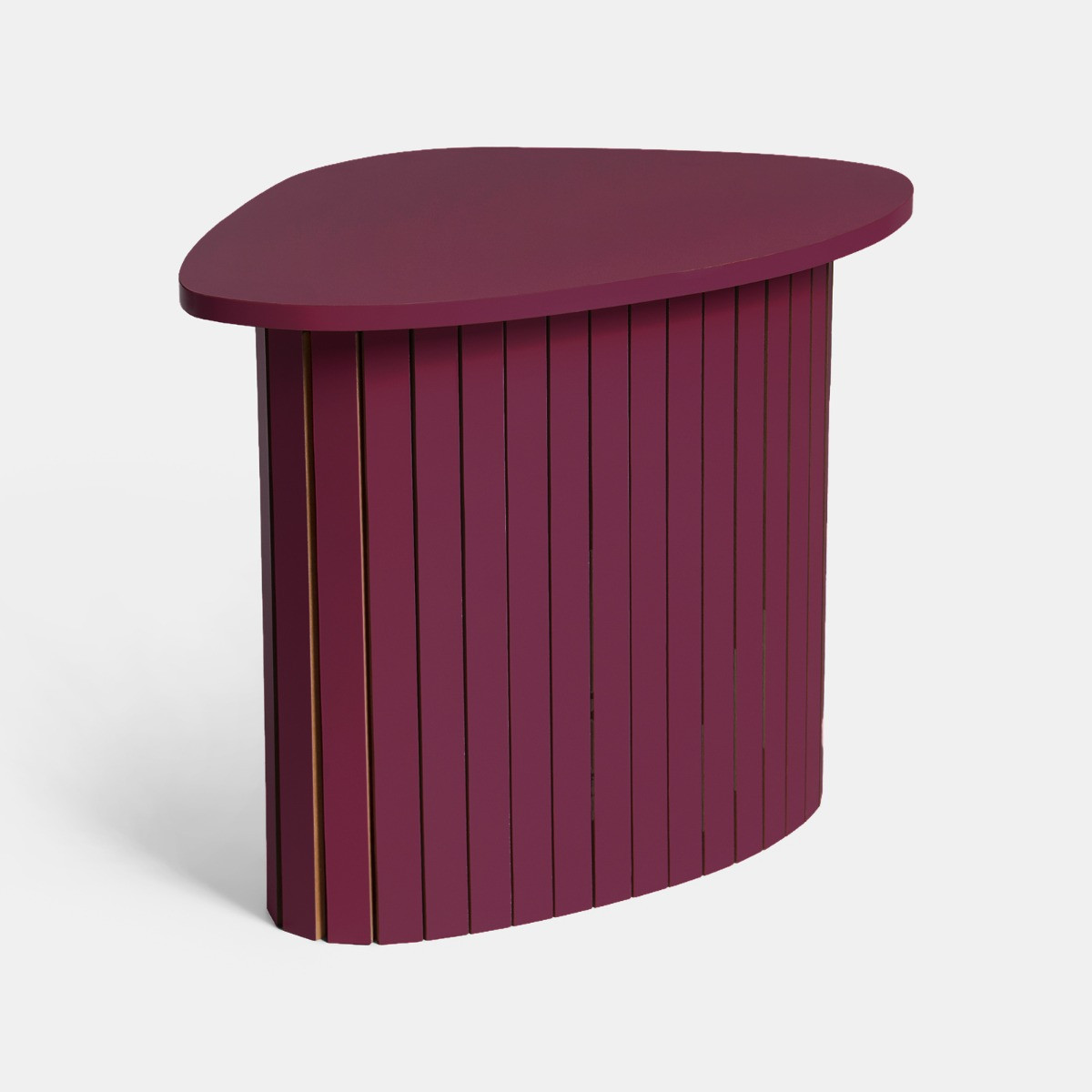 OHS Madison Ribbed Side Table - Dark Berry>