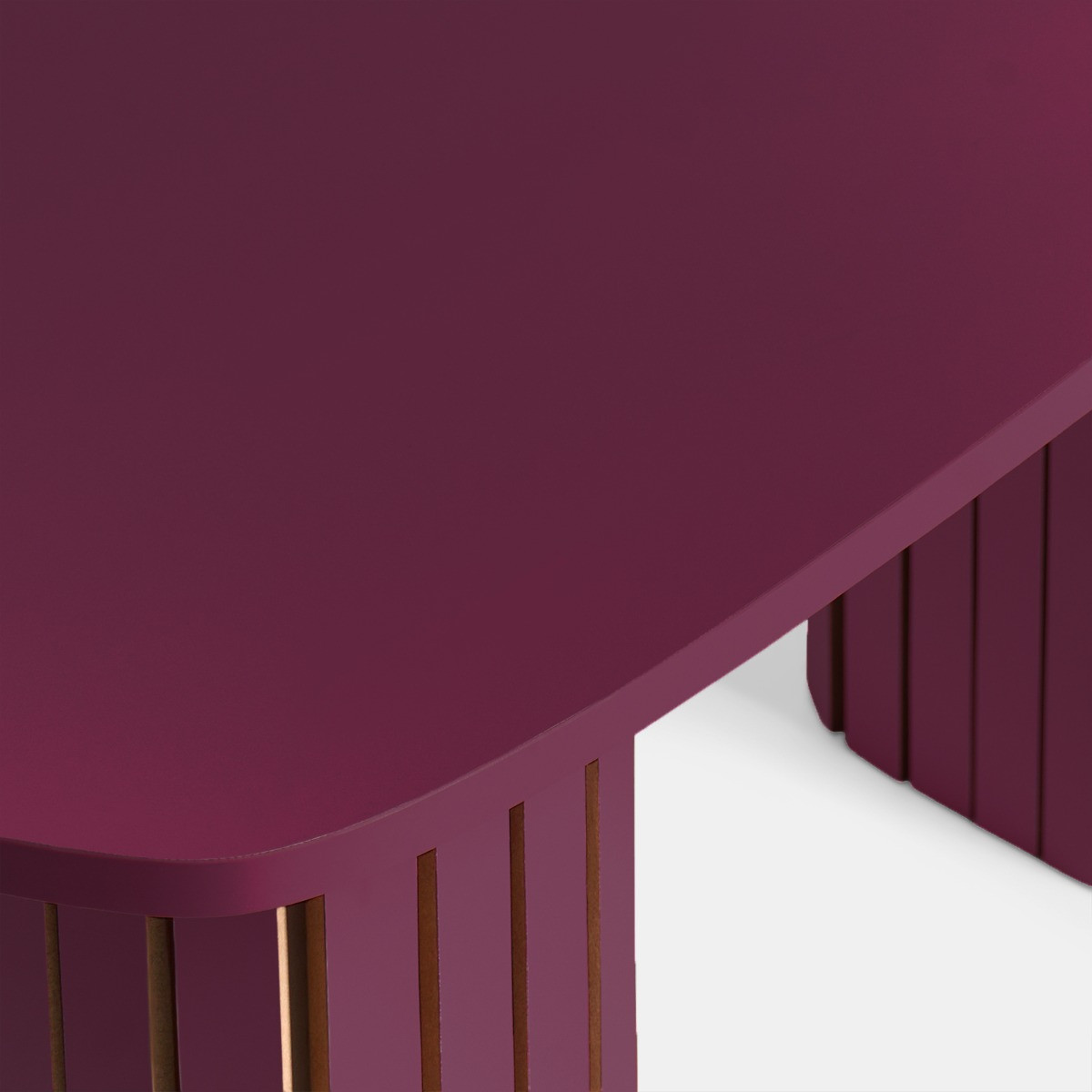 OHS Madison Ribbed Coffee Table - Dark Berry>