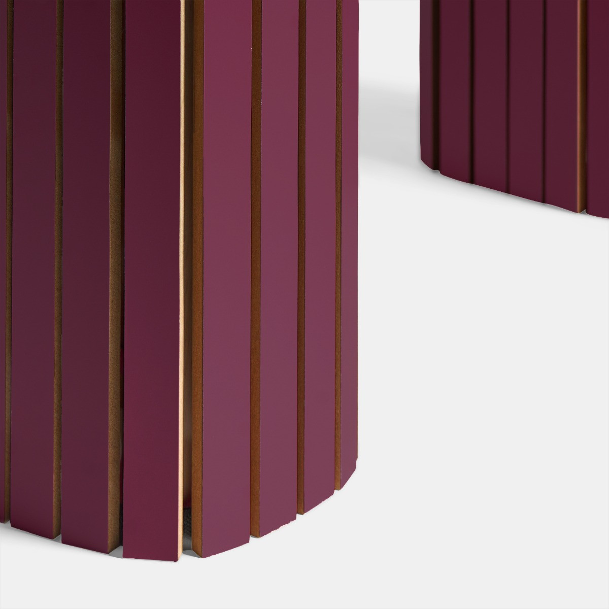 OHS Madison Ribbed Coffee Table - Dark Berry>