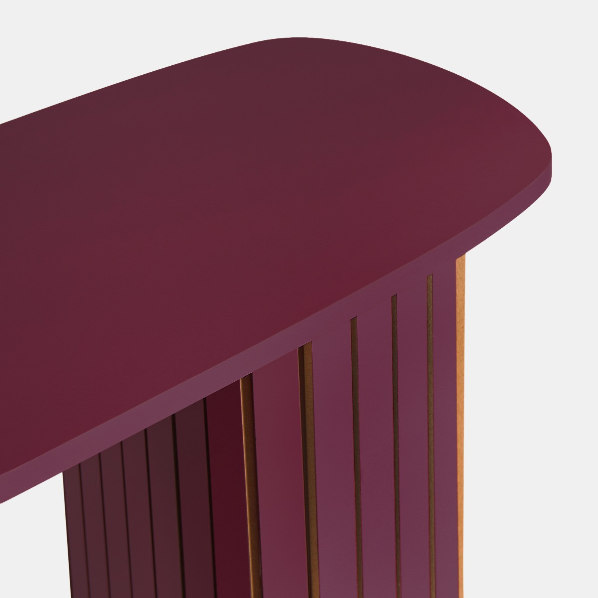 OHS Madison Ribbed Console Table - Dark Berry>