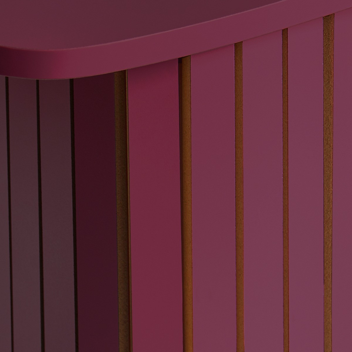OHS Madison Ribbed Console Table - Dark Berry>