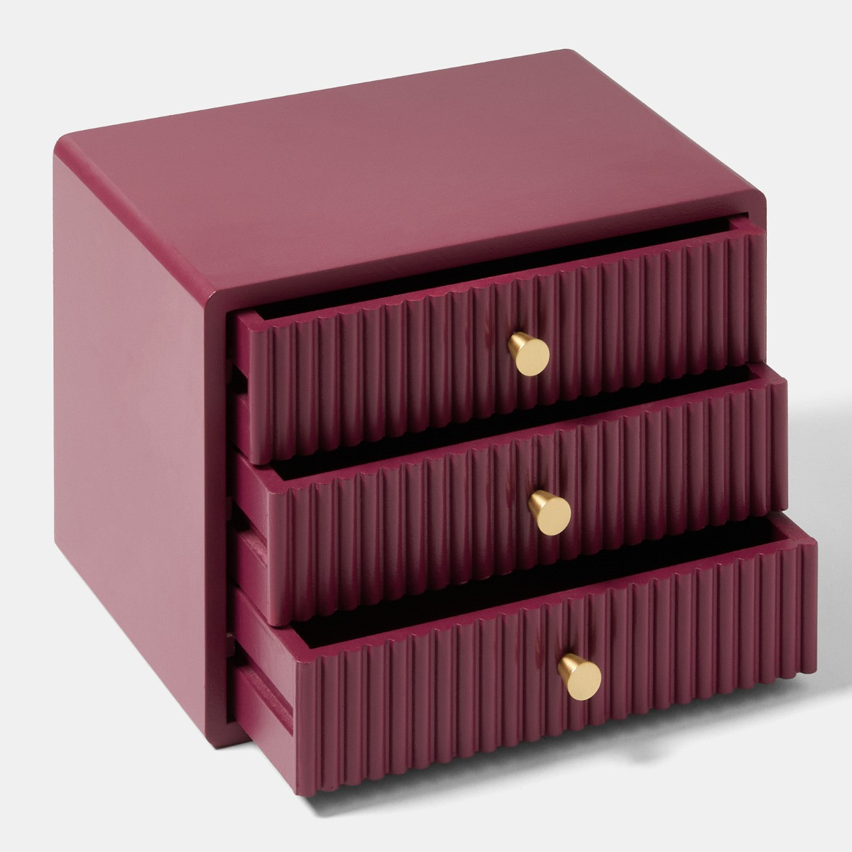 OHS Small Ribbed Desk Drawers - Dark Berry>