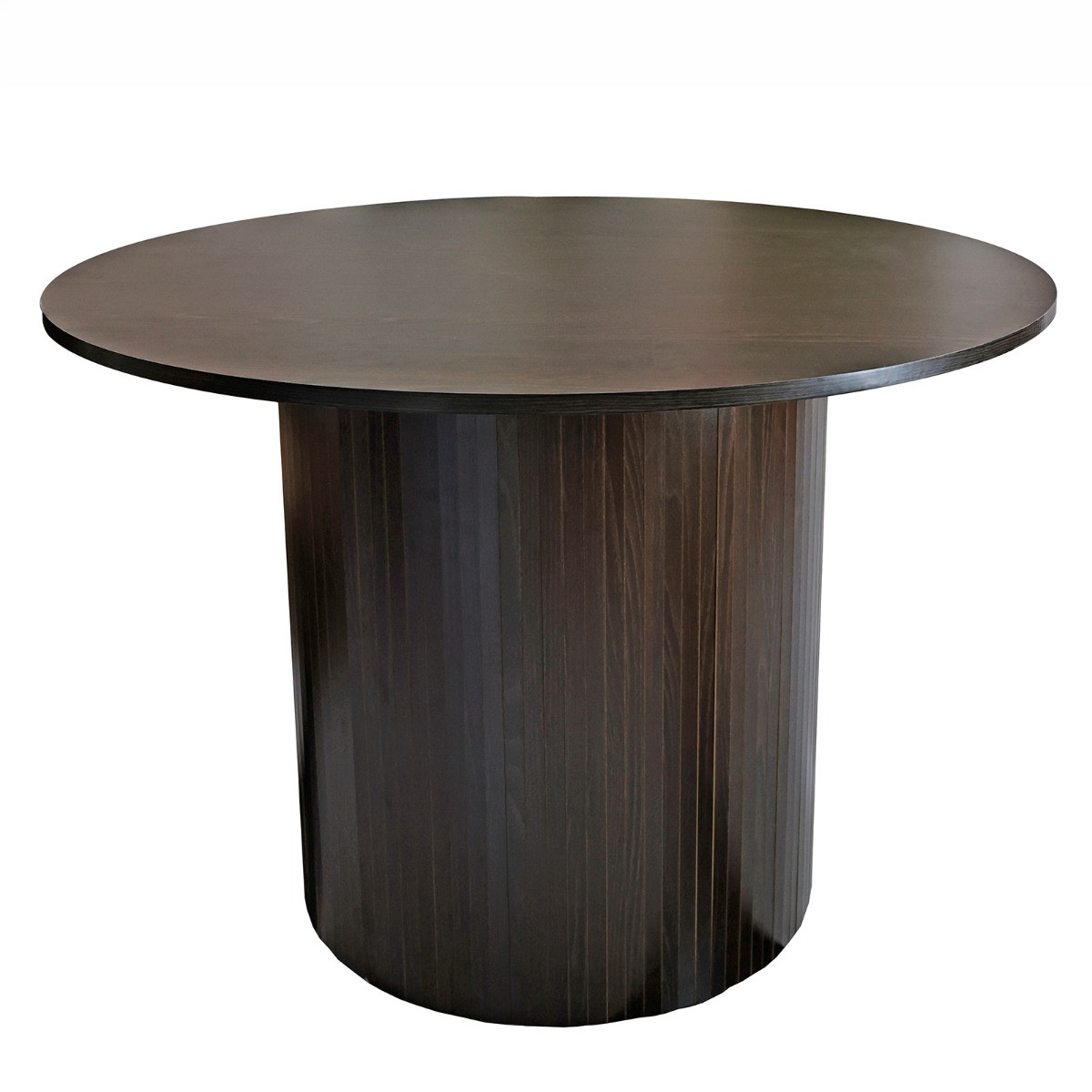 OHS Madison Ribbed Dining Table - Dark Wood>