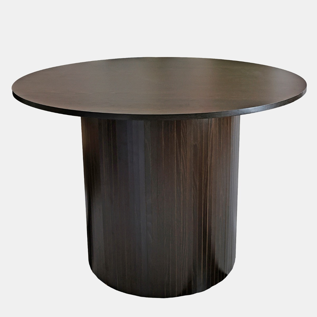 OHS Madison Ribbed Dining Table - Dark Wood>
