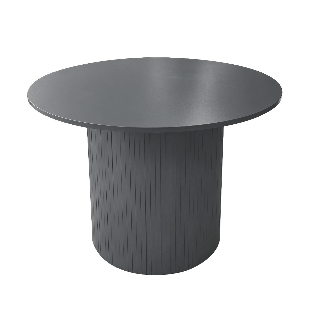 OHS Madison Ribbed Dining Table - Charcoal>