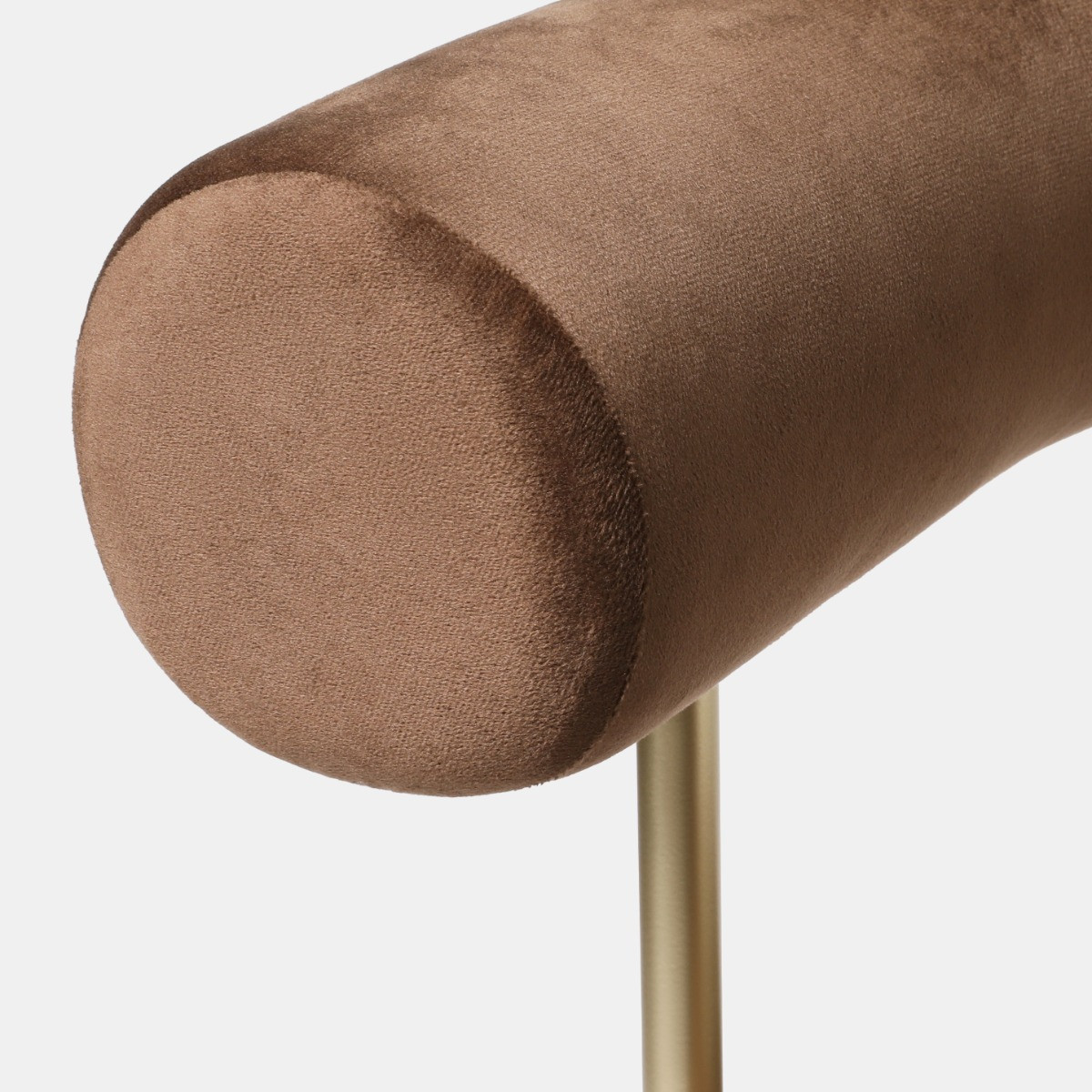 OHS Velvet Dining Chair - Coffee/Gold>