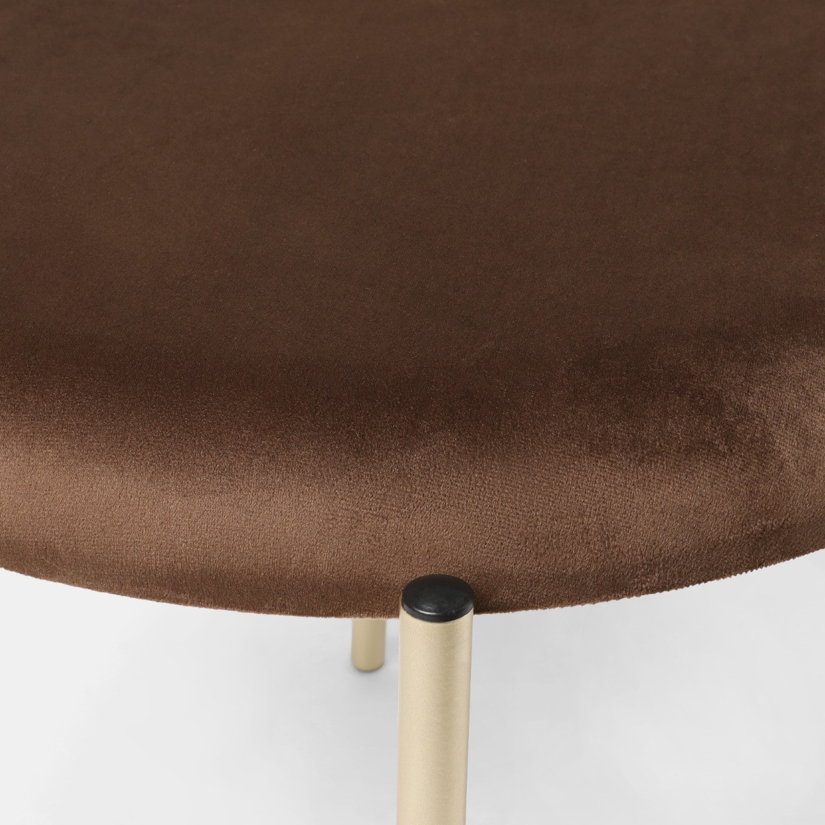 OHS Velvet Dining Chair - Coffee/Gold>