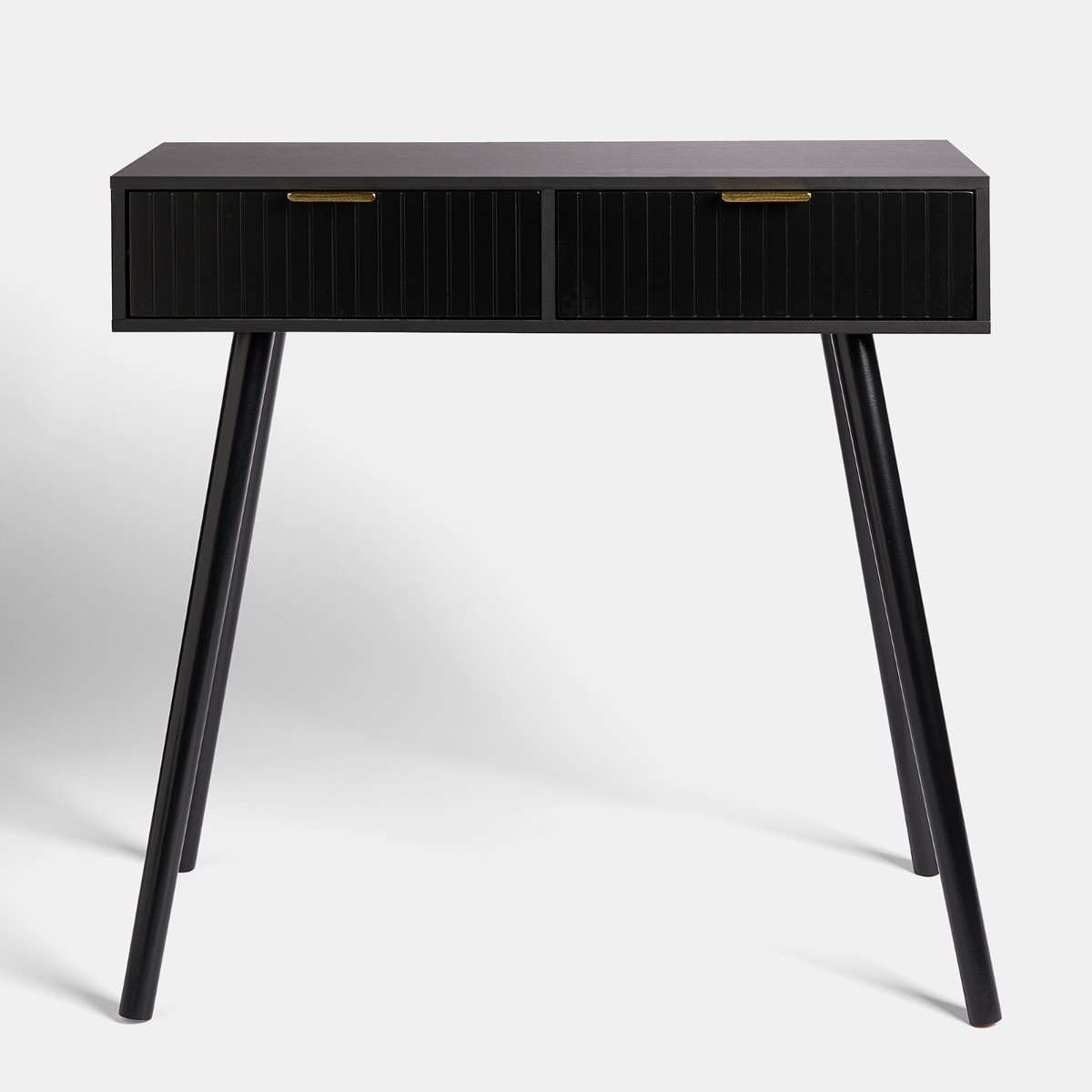 OHS Venice Ribbed Console/Dressing Table - Black>
