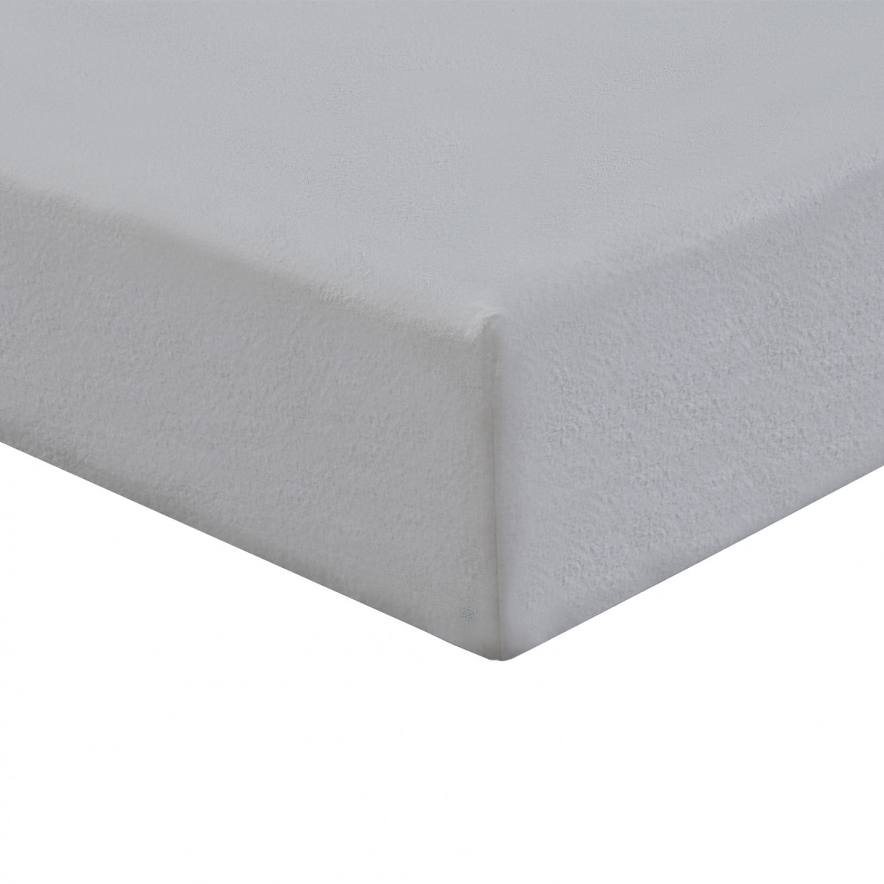 Highams 100% Brushed Cotton Flannelette Fitted Sheet - Grey>