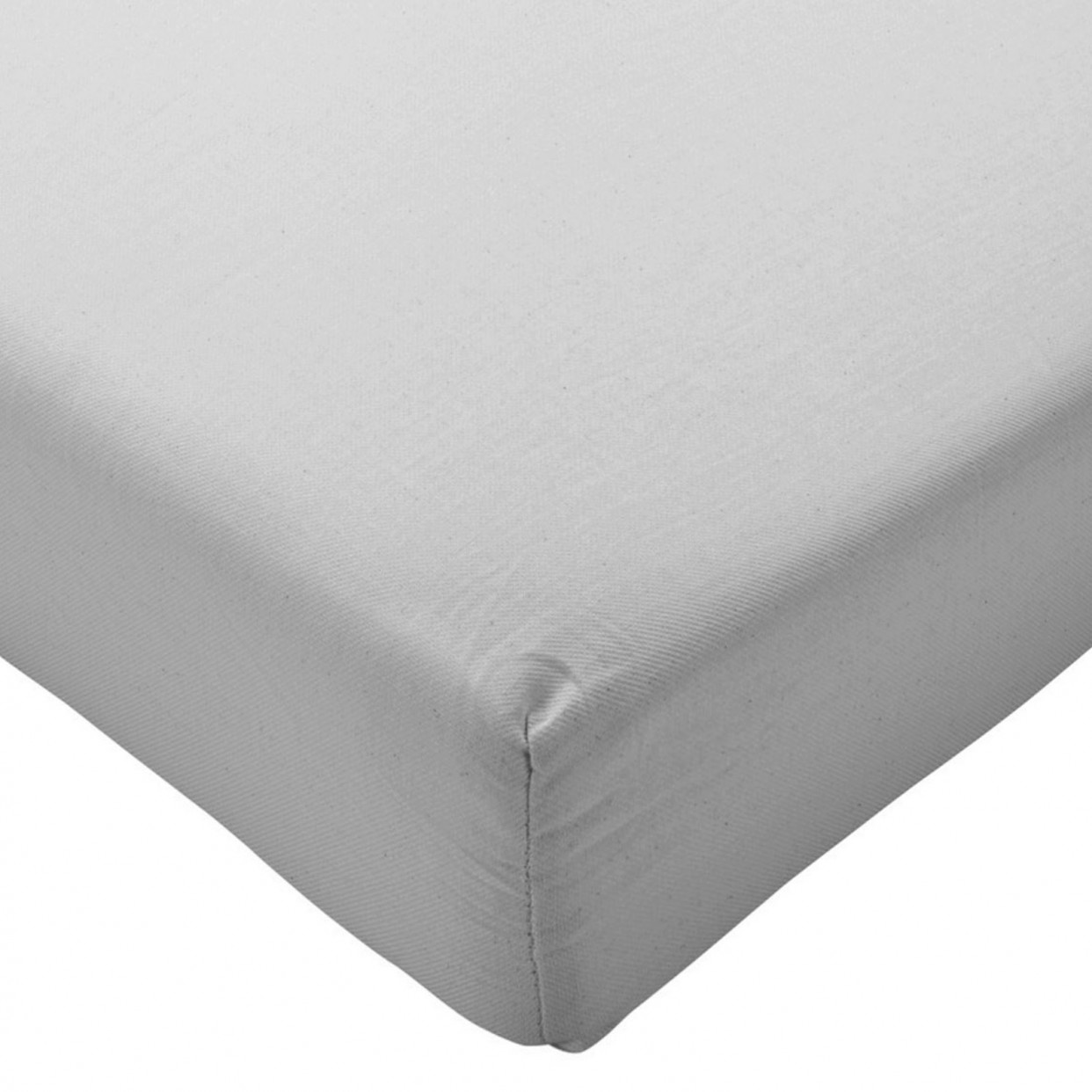 OHS 100% Brushed Cotton Flannelette Fitted Sheet, Grey - King>