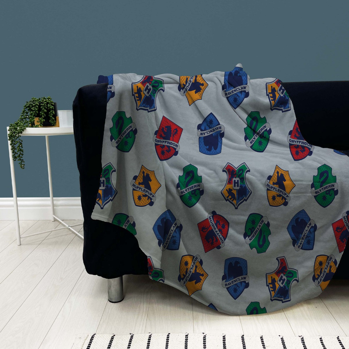 Harry Potter Fleece Throw, Grey 100 x 150cm