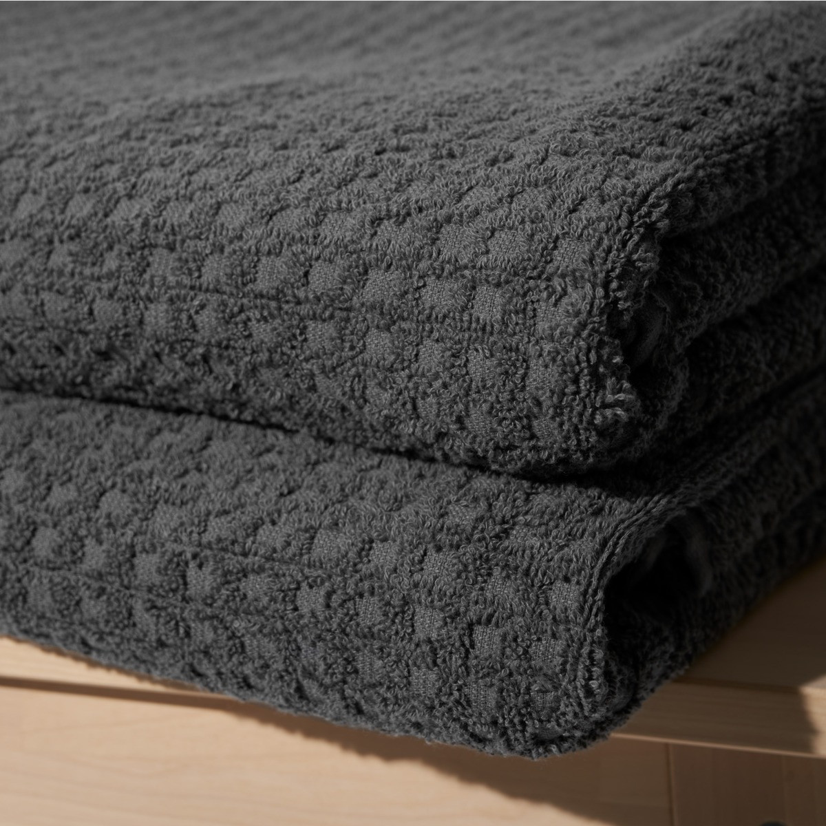 OHS 100% Cotton Waffle Towel Bale 8 Piece - Grey>