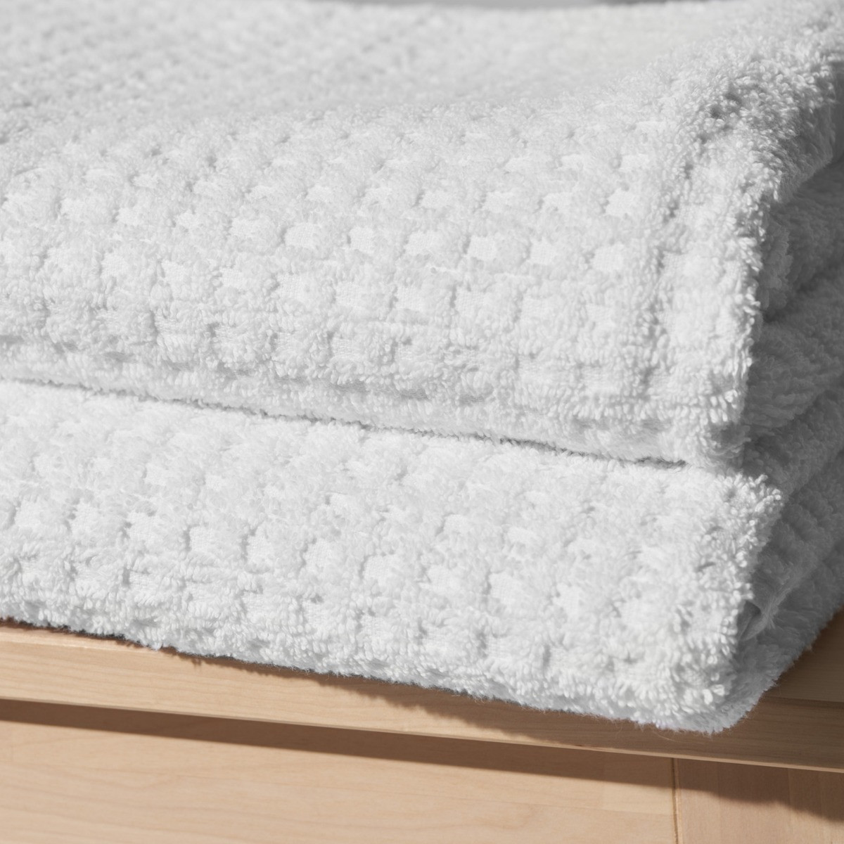 OHS 100% Cotton Waffle Towel Bale 4 Piece - White>